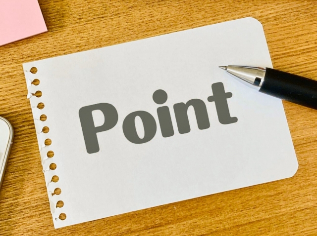 Pointと書かれたメモ